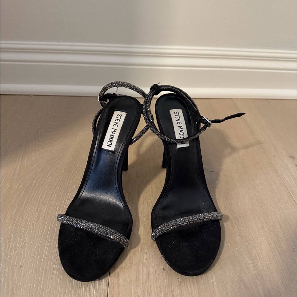 Steve Madden Black Sparkle Heels